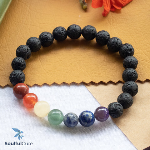 7 Chakra Lava Stone Bracelet: Balancing Your Energy Centers for Harmony and Well-being